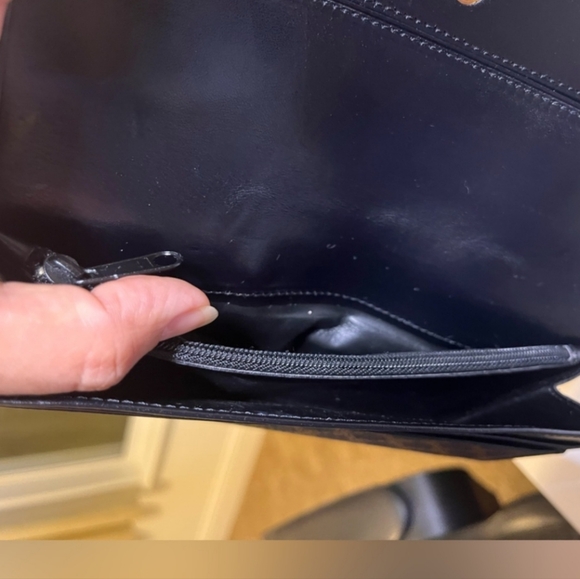 Celine Macadam Wallet in Coated Canvas, Blue/Brown - Picture 8 of 12